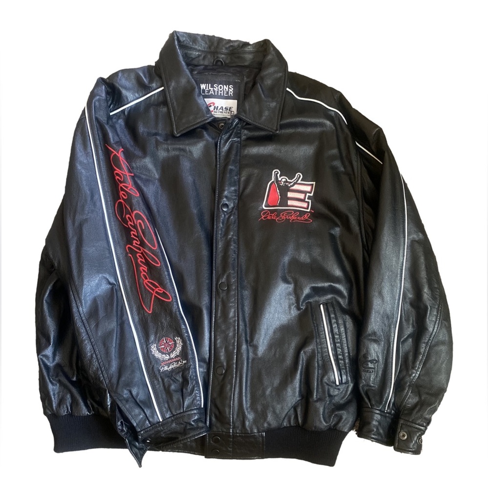 Wilsons Leather x Chase Authentics Dale Earnhardt NASCAR Leather Coat XXL, Black